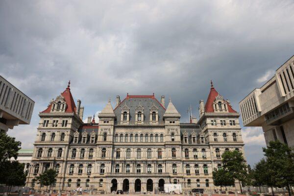 The New York State Capitol is seen on Aug. 11, 2021, in Albany. (Michael M. Santiago/Getty Images)