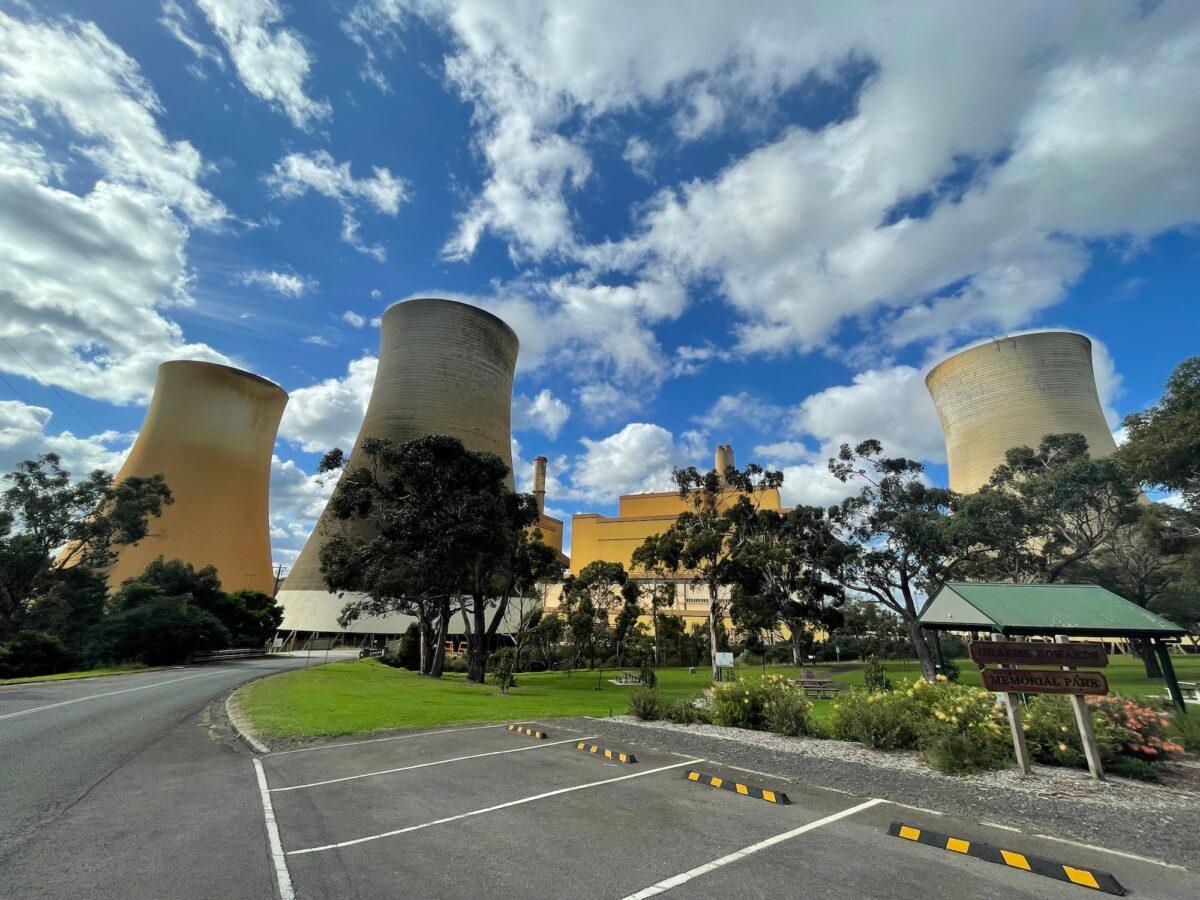 The Yallourn coal-fired power station in the Latrobe Valley of Victoria, Australia, on April 28, 2022. (Caden Pearson/The Epoch Times)