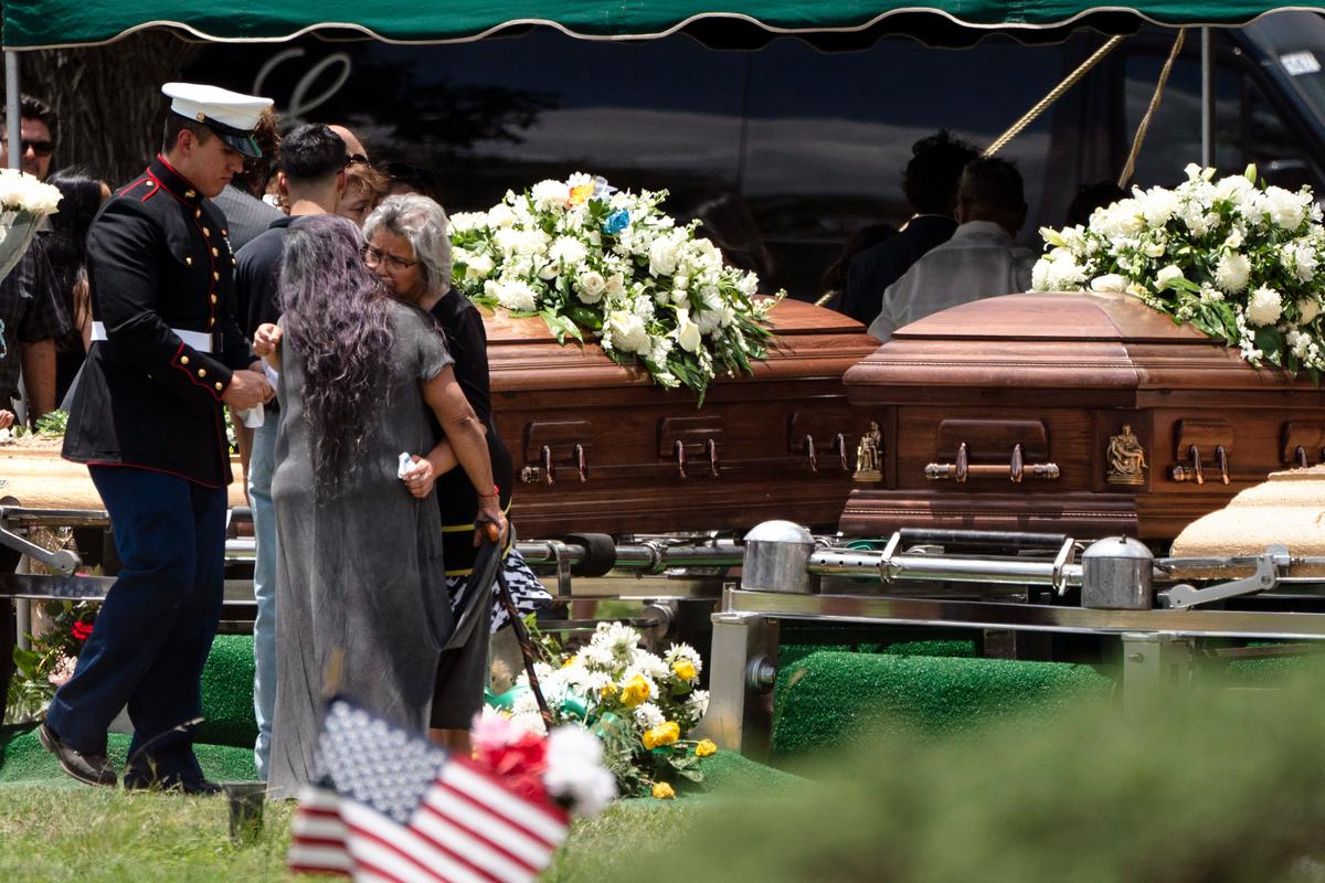 Mourners Say Goodbye to Uvalde Teacher and Her Husband