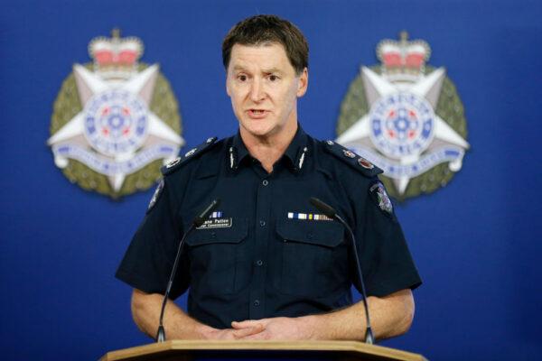 Victoria Police Chief Commissioner Shane Patton speaks to the media in Melbourne, Australia on July 02, 2020 . (Photo by Darrian Traynor/Getty Images)