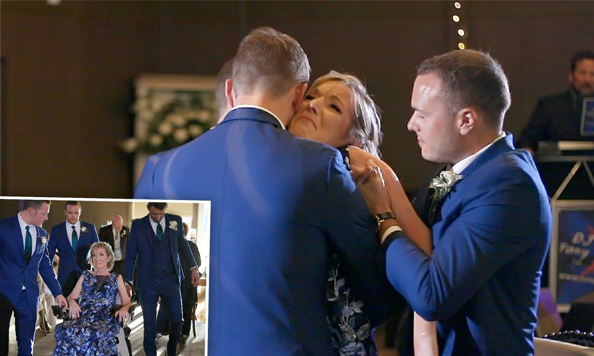 Video: Mom With ALS Stands for Mother-Son Wedding Dance With Help From Her 3 Sons