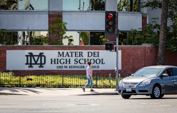 Mater Dei High School in Santa Ana, Calif., on May 10, 2022. (John Fredricks/The Epoch Times)