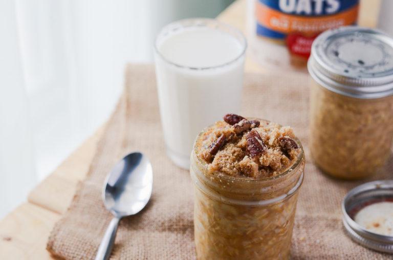These overnight oats have all the comforting flavors of <a href="https://www.thedailymeal.com/most-iconic-pie-every-state-gallery">pumpkin pie</a> with a crumbly pecan topping. They look extra special in individual Mason jars, which make for fun additions to a brunch spread or a lazy, in-your-pajamas brunch for one. (Photo courtesy of Happy Money Saver) <a href="https://www.thedailymeal.com/recipes/pumpkin-pecan-overnight-oats-recipe">For the Pumpkin Pecan Crumble Overnight Oats recipe, click here</a>.