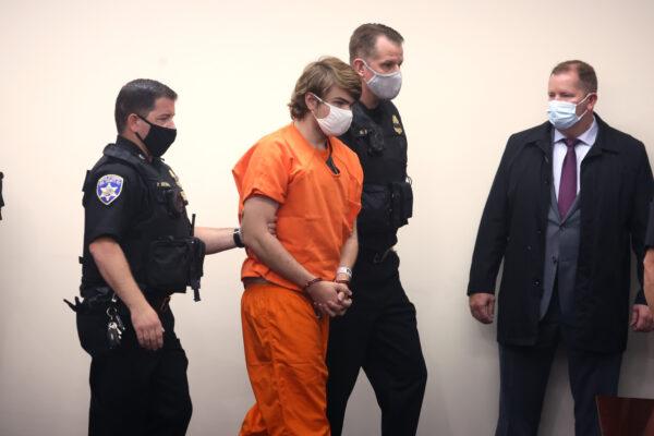 Payton Gendron arrives for a hearing at the Erie County Courthouse in Buffalo, N.Y., on May 19, 2022. (Scott Olson/Getty Images)