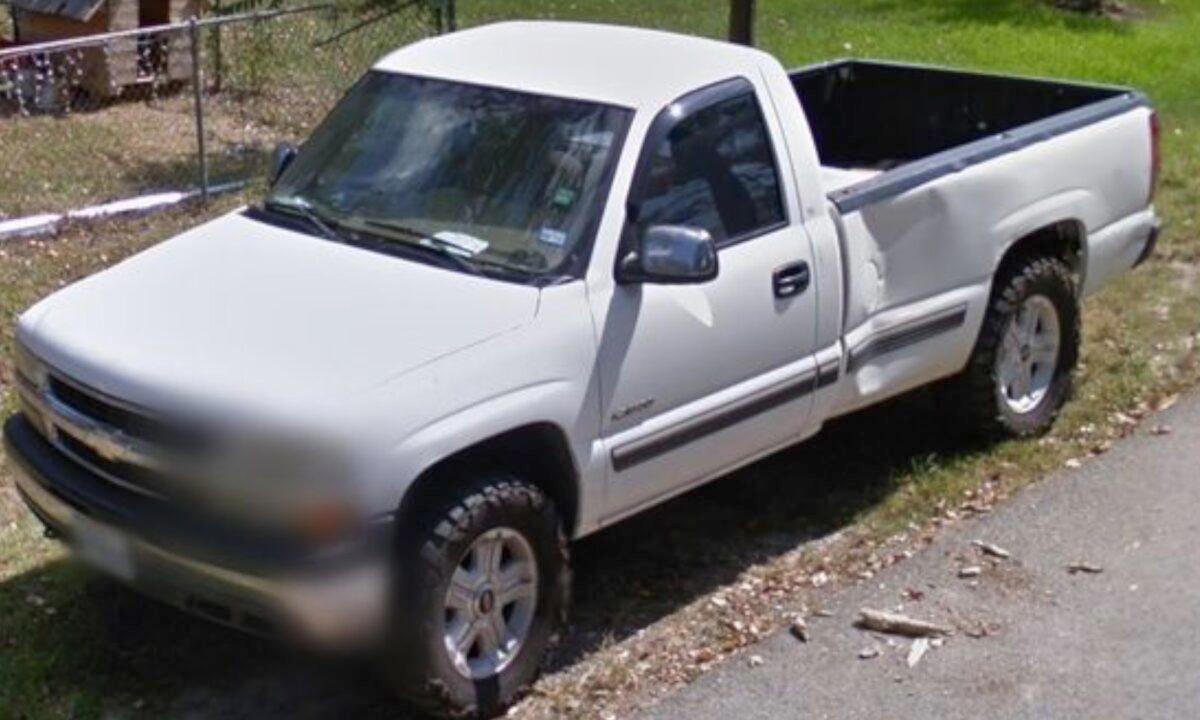 A 1999 white Chevrolet Silverado was stolen by Gonzalo Lopez after he allegedly killed a family of five. (Courtesy of Texas Department of Criminal Justice)