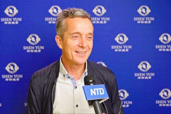 Marcel Haltiner attends Shen Yun Performing Arts at Festspielhaus Bregenz, in Austria, on May 24, 2022. (NTD)