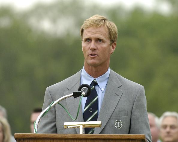 Jack Nicklaus II hosts the award presentations after final-round play in The Memorial Tournament, in Dublin, Ohio, on June 6, 2004. (A. Messerschmidt/Getty Images)