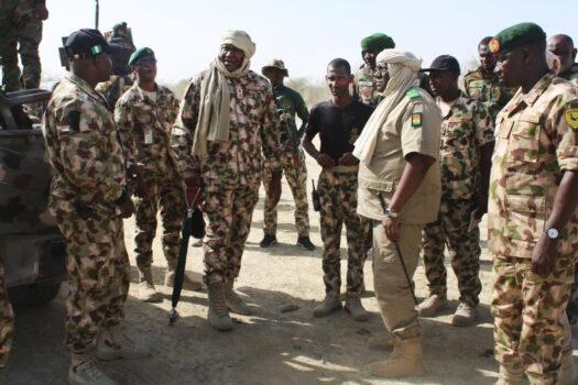 Troops of the MNJTF concert after successful operations against insurgents in the Lake Chad Basin. (Courtesy of MNJTF)