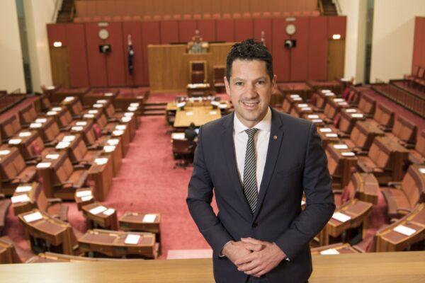 Senator Alex Antic in the Australian Senate chamber. (Image supplied to the Epoch Times by Senator Antic's office)