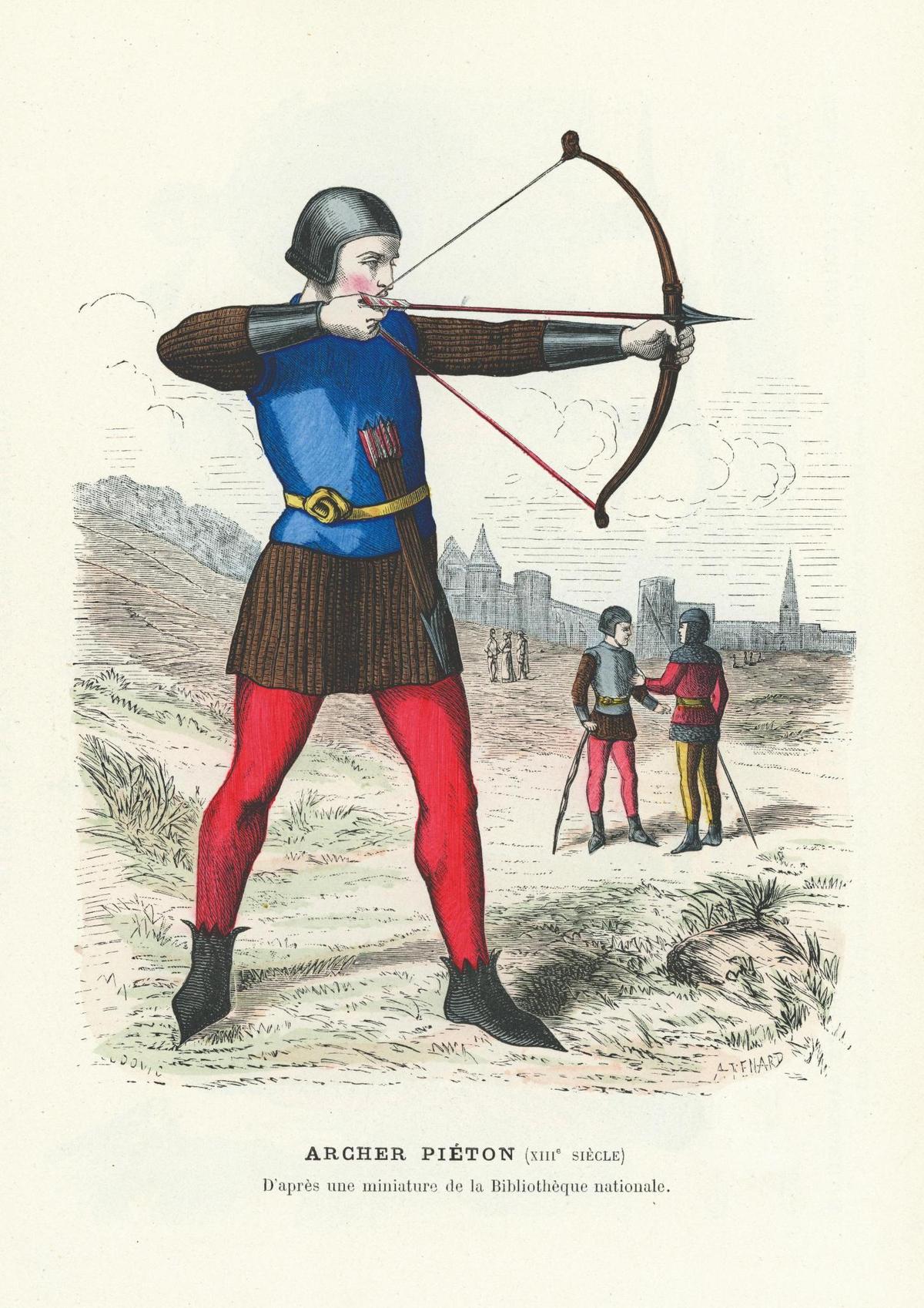 While the English longbow was the more successful military weapon of the middle ages, this 13th century French archer was also a force to be reckoned with. (duncan1890/Getty)