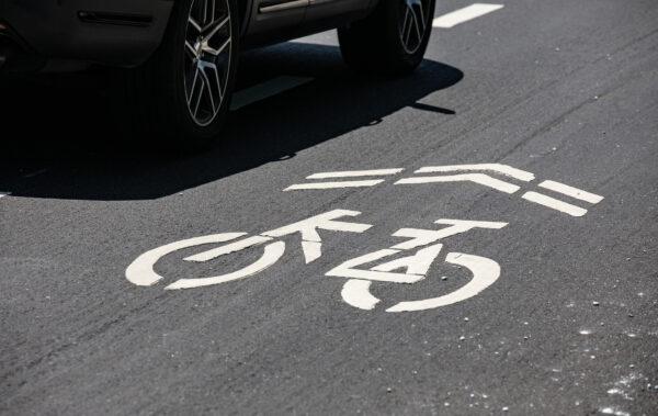 A bike lane in San Clemente, Calif., on Jan. 8, 2022. (John Fredricks/The Epoch Times)