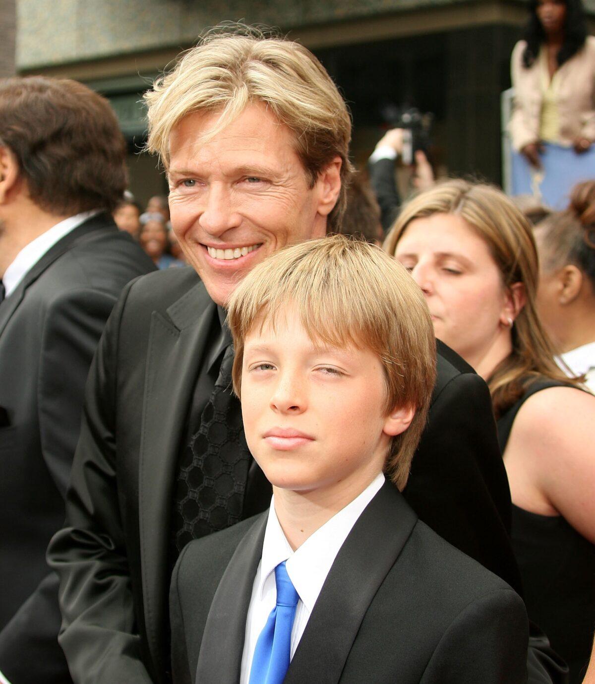 Actor Jack Wagner and his son, Harrison, arrive at the 33rd Annual Daytime Emmy Awards held at the Kodak Theatre in Hollywood, Calif., on April 28, 2006. (Frederick M. Brown/Getty Images)