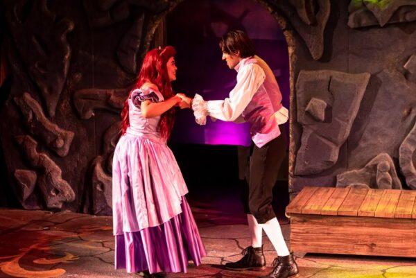 Joselle Reyes as Ariel and Nathan Karnik as Prince Eric in a scene from the musical "The Little Mermaid." (Brett beiner)