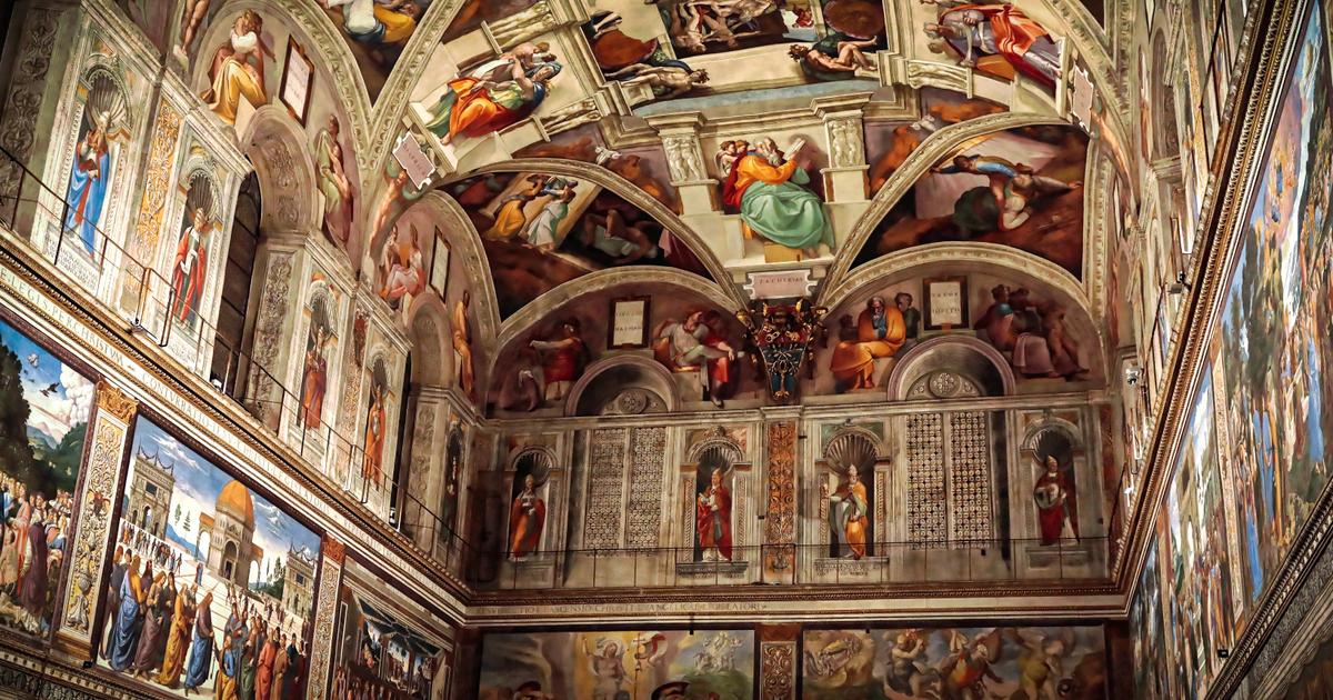  Sistine Ceiling between 1508-1512 by Michelangelo. Fresco, Sistine Chapel, Vatican. (Public Domain)