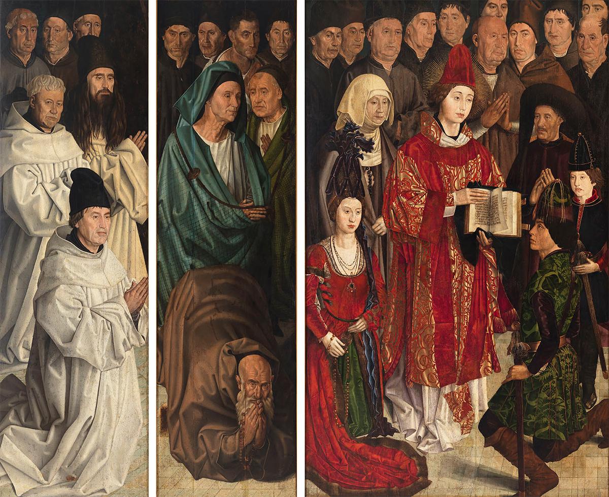 First three panels of the the "St. Vincent Panels." (Courtesy of the National Antique Art Museum in Lisbon)