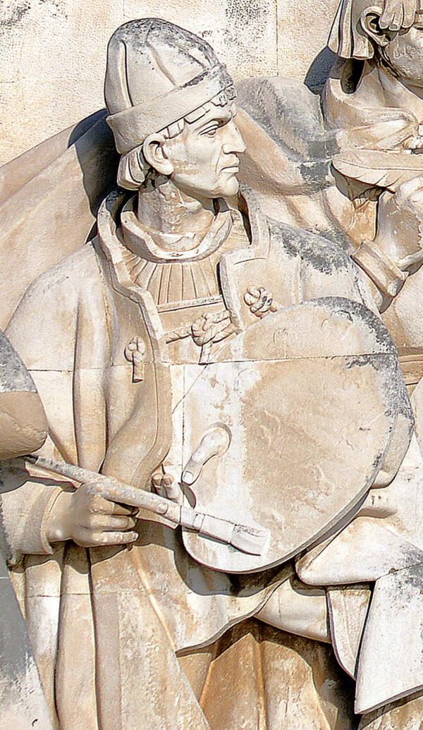 Sculpture of Nuno Gonçalves, royal painter of the court of King Afonso V. (Harvey Barrison/CC BY-SA 2.0)