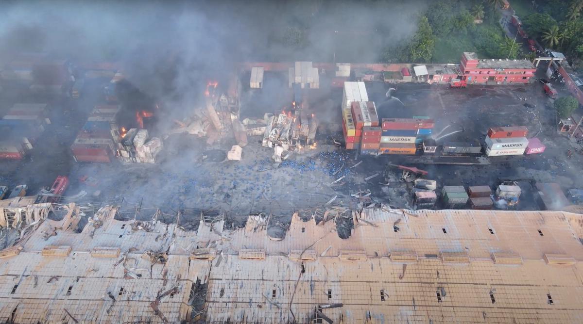 2 Days After Deadly Blasts, Bangladesh Container Depot Still Burns