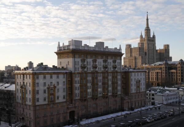 A general view shows the U.S. embassy in Moscow, Russia, on March 27, 2018. (Tatyana Makeyeva/Reuters)
