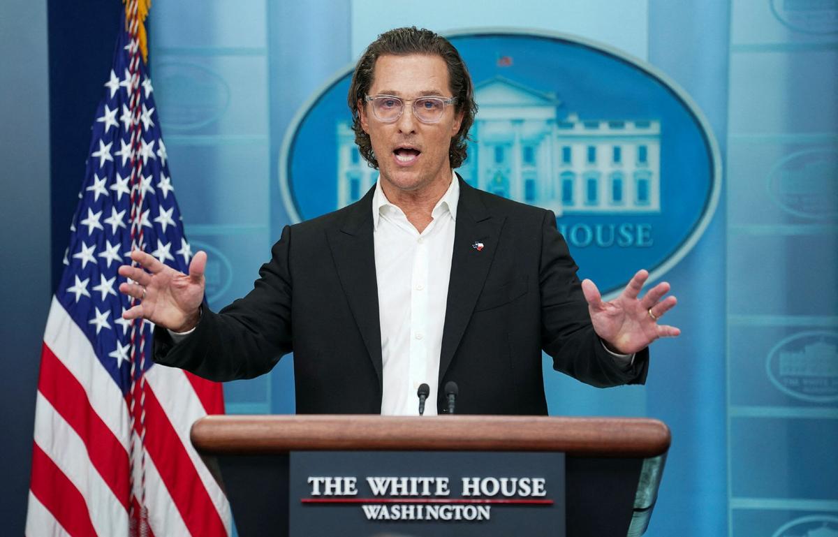 Matthew McConaughey Makes Emotional Plea for Gun Laws at White House