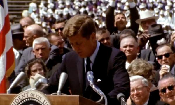 President John F. Kennedy gives his famous “Moon Speech” in “Apollo 11.” (Vanilla Fire Productions)
