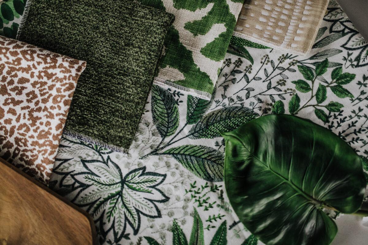 Botanical fabrics come in so many different textures and colors that you can mix and match with your festive florals for lovely layered looks. (Handout/TNS)