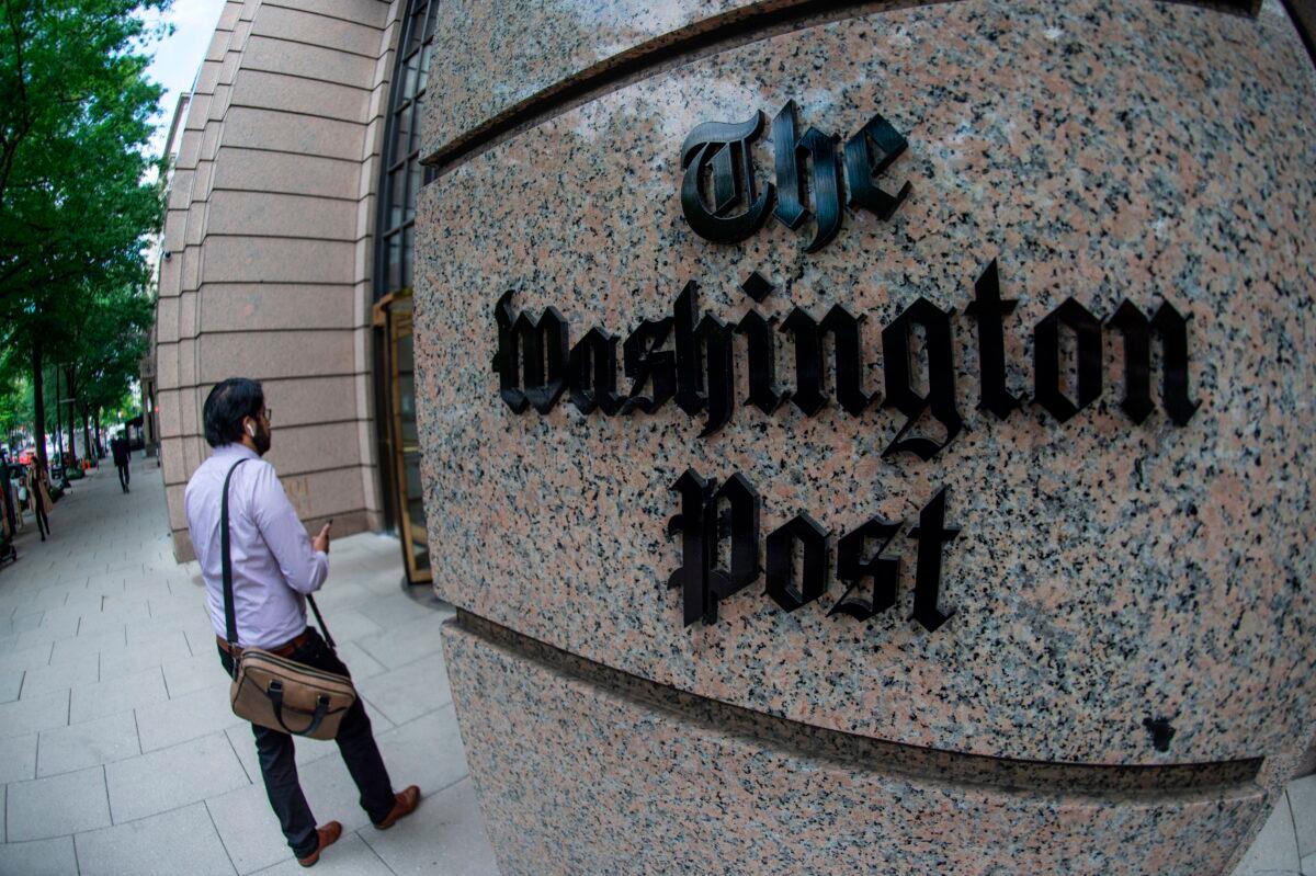 The Washington Post building in Washington on May 16, 2019. (Eric Baradat/AFP via Getty Images)