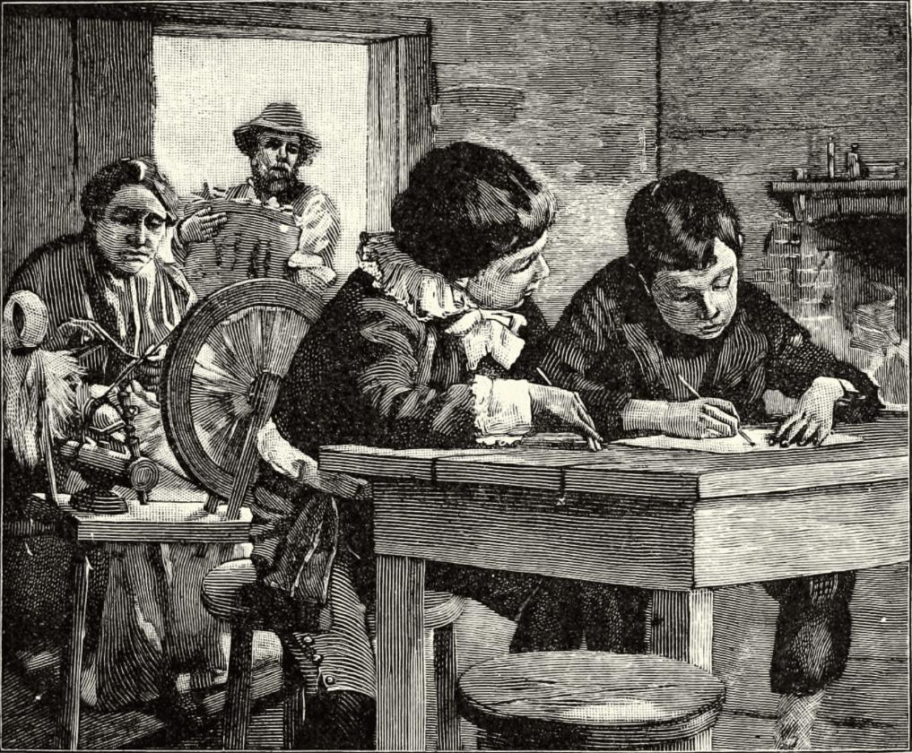 Illustration of "The Young Teacher," from "McGuffey's Third Eclectic Reader, Revised Edition," 1879. (Public Domain)