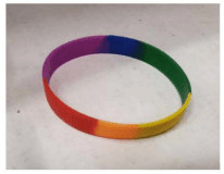  Photo of bracelet worn by plainclothes members of the Metropolitan Police Department's Electronic Surveillance Unit, embedded in the crowds on Jan. 6, 2021 to "document the actions of the demonstrators and MPD's response to any civil disobedience or criminal activity." (Metropolitan Police Department First Amendment Demonstrations report.)