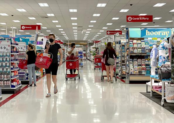 Customers shop at a Target store in San Rafael, Calif., on June 8, 2022. (Justin Sullivan/Getty Images)