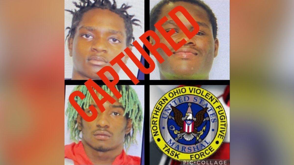 Deshawn Stafford Jr., Tyler Stafford, and Donovon Jones were arrested in connection to the murder of Ethan Liming in Akron, Ohio. (Courtesy of Akron Police Department)