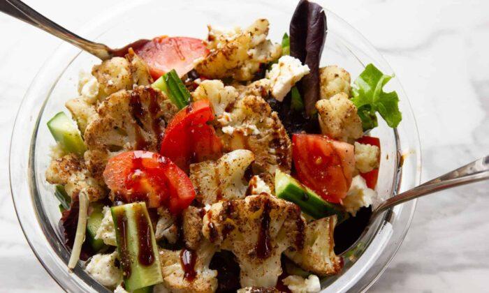 Mediterranean Cauliflower & Greens Salad