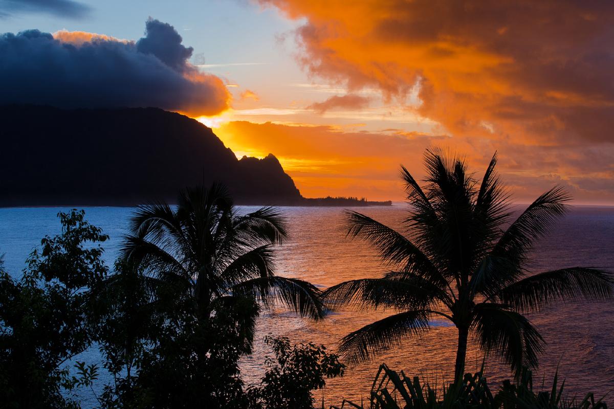 A sunset on the Island of Kauai is one reason this is one of the most popular spots to visit in Hawaii. (Photo courtesy of Kauai Visitors Bureau)