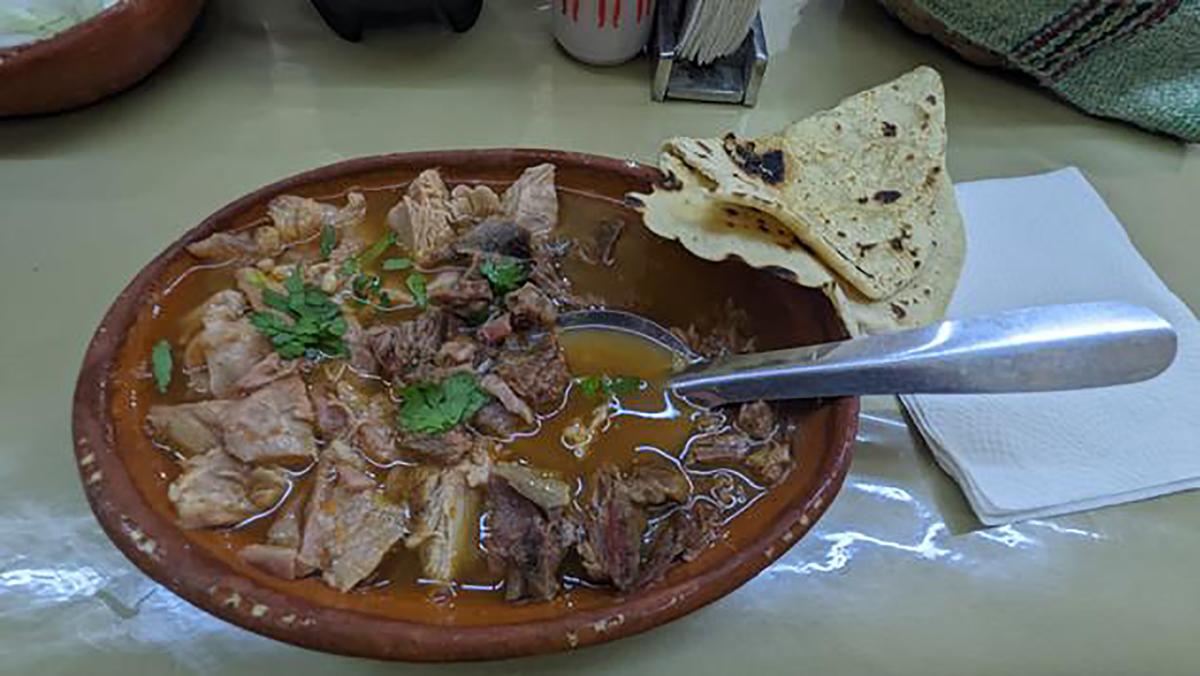 Birria is a traditional goat stew dish in Guadalajara that's best enjoyed with a tortilla. (Photo courtesy of Alex Temblador/Travel Pulse/TNS)