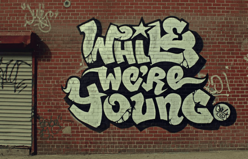 Graffiti in Bushwick, Brooklyn, in "While We're Young." (Scott Rudin Productions/A24)