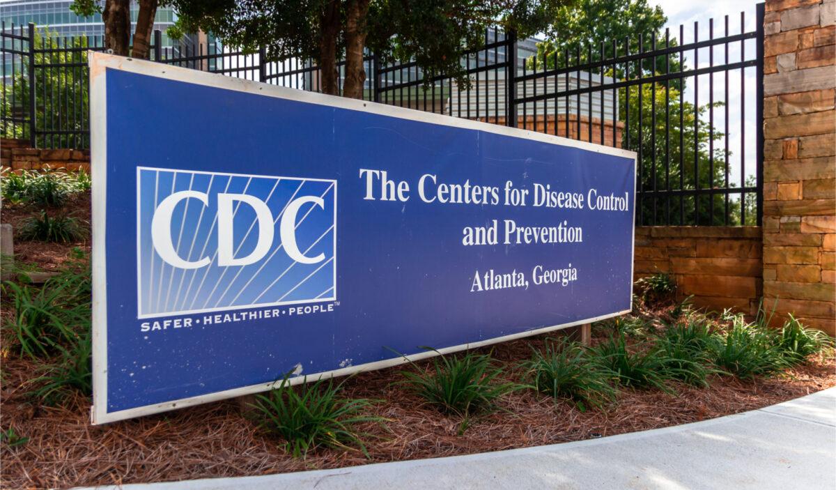 A sign is displayed outside the Centers for Disease Control and Prevention in Atlanta on Sept. 5, 2020. (Matt Bannister/Shutterstock)
