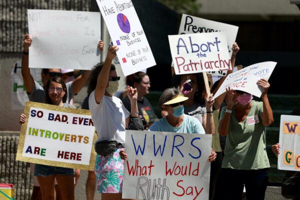 Pro-abortion activists rally in Fort Lauderdale, Fla. on May 14, 2022. (Joe Raedle/Getty Images)