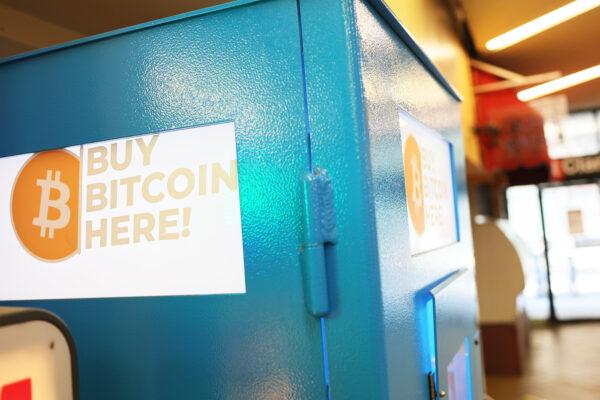 A bitcoin ATM is seen at the Clark Street subway station in the Brooklyn Heights neighborhood of Brooklyn in New York City on June 13, 2022. Bitcoin fell below $24,000 on that morning to its lowest level since December 2020. (Michael M. Santiago/Getty Images)