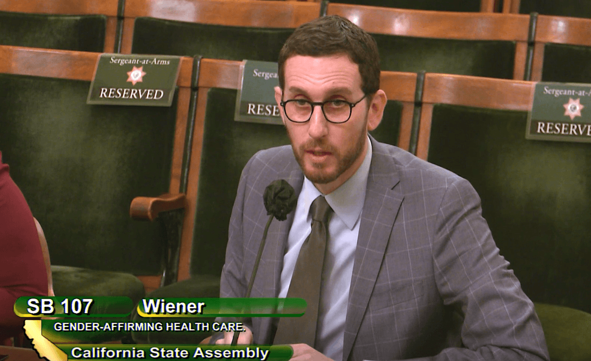  State Sen. Scott Wiener speaks at a California Assembly judiciary committee hearing in Sacramento on June 8, 2022. (Screenshot via California State Assembly)