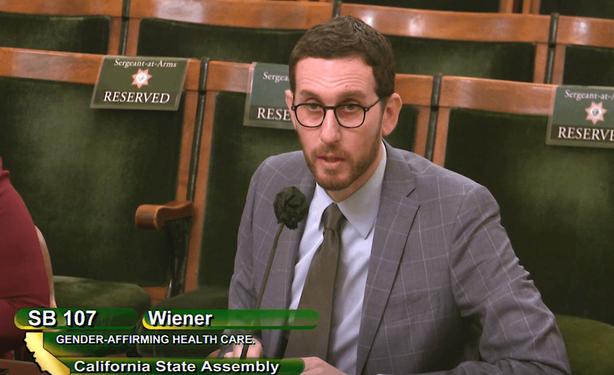 State Sen. Scott Wiener speaks at a California Assembly judiciary committee hearing in Sacramento on June 8, 2022. (Screenshot via California State Assembly)