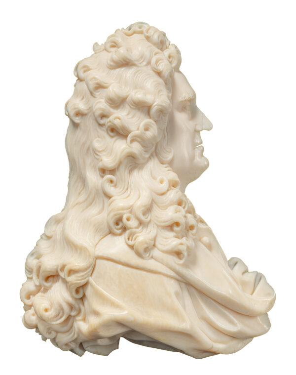 "Portrait of Charles Marbury," between 1704 and 1720, by David Le Marchand. Ivory;<br/>5 inches by 3 3/4 inches. Made in London. The Reiner Winkler Ivory Collection, at the Liebieghaus Sculpture Collection in Frankfurt, Germany. (Liebieghaus Sculpture Collection)