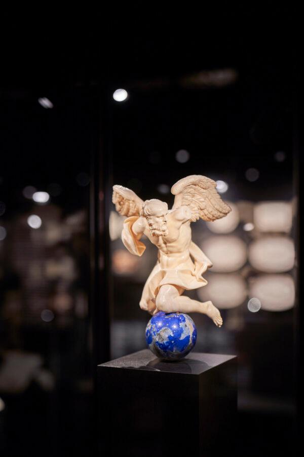 "Chronos on the Globe,” circa 1720, by Matthias Steinl. The work is believed to have been made in Vienna, Austria. The Reiner Winkler Ivory Collection, at the Liebieghaus Sculpture Collection in Frankfurt, Germany. (Liebieghaus Sculpture Collection)