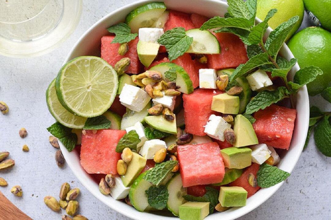 Watermelon and Cucumber Salad