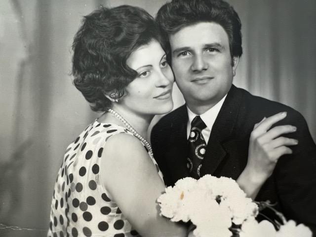 Dan Novacovici and his wife, Emilia, on their wedding day in 1973. (Courtesy of Dan Novacovici)