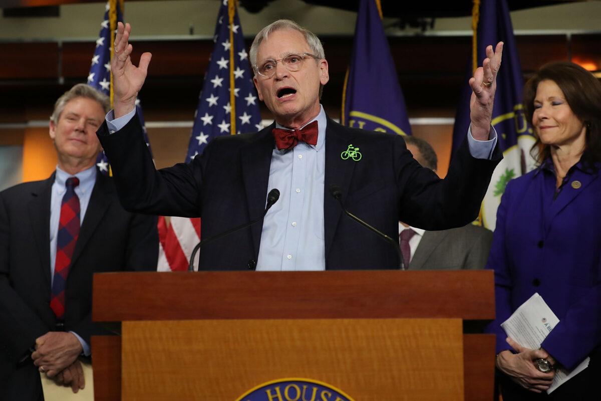 Rep. Earl Blumenauer (D-Ore.) speaks in Washington on Feb. 8, 2018. (Chip Somodevilla/Getty Images)
