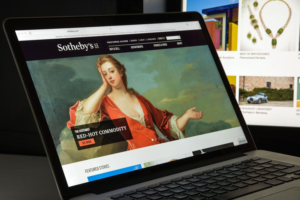 Sotheby’s and other well-established auction houses allow online bidders to participate. ( Casimiro PT/Shutterstock)