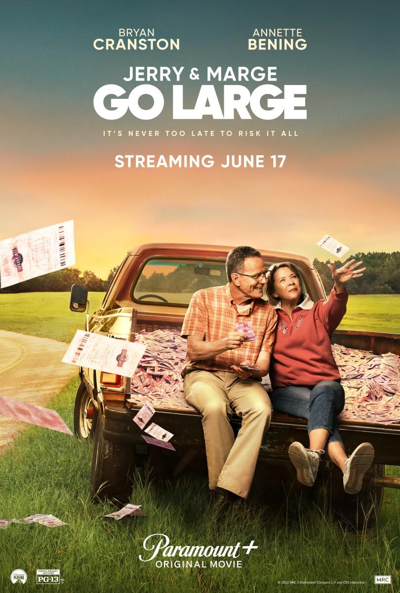 Movie poster for “Jerry and Marge Go Large.” (Jake Giles Netter/Paramount+)