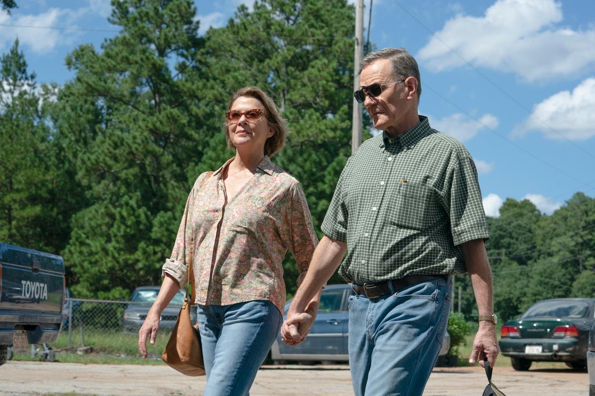 Marge (Annette Bening) and Jerry (Bryan Cranston) in “Jerry and Marge Go Large,” based on the true story of a retired couple that find a loophole in the lottery. (Jake Giles Netter/Paramount+)