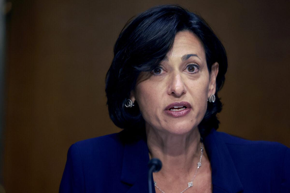 Dr. Rochelle Walensky, director of the Centers for Disease Control and Prevention, speaks in Washington on June 16, 2022. (Joe Raedle/Getty Images)