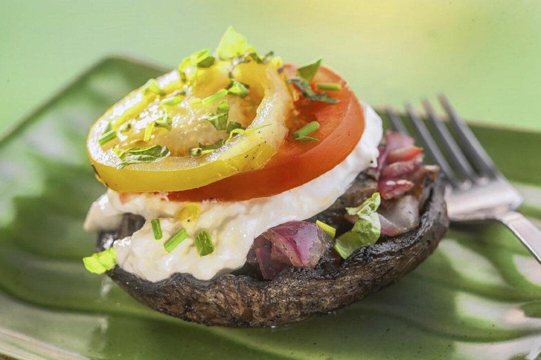 Lemon Garlic Grilled Portobellos With Burrata and Tomatoes