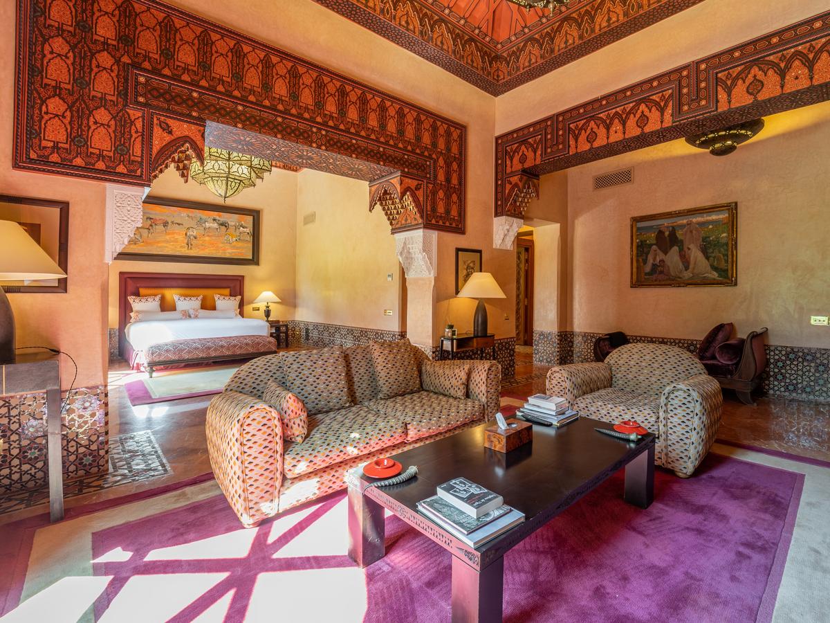 Every one of the five guest bedroom suites is a decadent world unto itself. (Courtesy of Morocco Sotheby's International Realty)